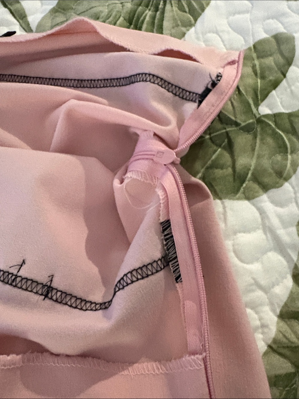 Arden B Pink Mini Skirt with Black Lace Trim L - Picture 11 of 11